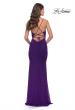 Picture of: Net Jersey Dress with Cut Outs and High Slit in Royal Purple, Style: 31124, Detail Picture 8