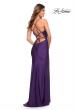Picture of: Intricate Criss-Cross Ruched Bodice Prom Dress in Royal Purple, Style: 30522, Detail Picture 9
