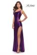 Picture of: Simple One Shoulder Liquid Jersey Dress in Royal Purple, Style: 31391, Detail Picture 14