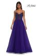 Picture of: Beautiful A-line Prom Dress with Rhinestone Encrusted Corset Top in Royal Purple, Style: 32754, Detail Picture 14