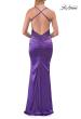 Picture of: Satin and Lace Prom Dress with Side Cutouts and Open Back in Royal Purple, Style: 33651, Detail Picture 18