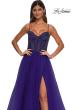 Picture of: Beautiful A-line Prom Dress with Rhinestone Encrusted Corset Top in Royal Purple, Style: 32754, Detail Picture 21