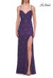 Picture of: Lace Prom Dress with Scalloped Neckline and Open Back in Royal Purple, Style: 33647, Detail Picture 3
