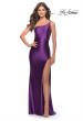 Picture of: Simple One Shoulder Liquid Jersey Dress in Royal Purple, Style: 31391, Detail Picture 4