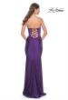 Picture of: Sweetheart Strapless Jersey Gown with Lace Sheer Bodice in Royal Purple, Style: 32254, Detail Picture 4