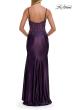 Picture of: Rhinestone Sheer Lace Bodice Prom Dress with High Slit in Royal Purple, Style: 33627, Detail Picture 4