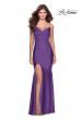 Picture of: Chic Jersey Dress with Draped Neck and Open Back in Royal Purple, Style: 31878, Detail Picture 6