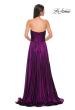 Picture of: Textured Chiffon Flowy Strapless Evening Dress in Royal Purple, Style 32382, Detail Picture 7