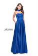 Picture of: Strapless Satin A-line Ball Gown with Attached Choker in Royal Blue, Style: 25680, Main Picture