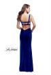 Picture of: Long Velvet Dress with Sweetheart Neckline in Royal Blue, Style: 25375, Back Picture