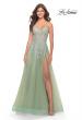 Picture of: Tulle A-Line Gown with Pretty Lace Applique Details in Sage, Style: 31393, Main Picture