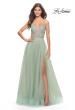 Picture of: Tulle Gown with Sheer Lace Bodice in Sage, Style: 31542, Main Picture