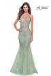 Picture of: Mermaid Tulle and Lace Dress with Strappy Back in Sage, Style: 31598, Main Picture