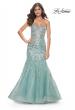 Picture of: Unique Beaded Sequin Print Mermaid Prom Dress in Sage, Style: 32053, Main Picture