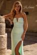 Picture of: Strapless Net Jersey Prom Dress with Unique Rhinestones in Sage , Style 32774, Main Picture