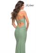 Picture of: Stunning Luxe Jersey Dress with Deep V Neckline in Green, Style: 30484, Detail Picture 8