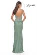 Picture of: Rhinestone Jersey Dress with Sheer Lace Back in Sage, Style: 31341, Detail Picture 8
