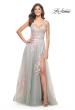 Picture of: A-Line Tulle Prom Dress with Scattered Lace Applique in Sage, Style: 31939, Detail Picture 8