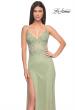 Picture of: Stunning Rhinestone Fishnet Dress with Lace Detail Bodice in Sage, Style: 32236, Detail Picture 8
