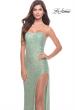 Picture of: Beaded Lace Strapless Dress with Modified Sweetheart Neckline in Sage, Style: 31355, Detail Picture 9