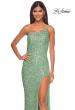 Picture of: Elegant Soft Sequin One Shoulder Long Dress in Sage, Style: 31212, Detail Picture 10