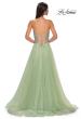 Picture of: Rhinestone Embellished Corset with Lace Up Back and Tulle Skirt in Sage , Style 32703, Detail Picture 10