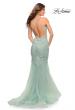 Picture of: Mermaid Tulle and Lace Jeweled Prom Dress in Sage, Style: 30584, Detail Picture 11