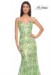 Picture of: Print Sequin Mermaid Dress with Lace Up Back in Sage, Style: 31865, Detail Picture 12