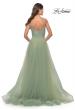 Picture of: Tulle Gown with Full Skirt and Rhinestone Bodice in Sage, Style: 31238, Back Picture