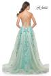 Picture of: Gorgeous Sequin Floral Lace Applique A-Line Tulle Sage Prom Dress in Sage, Style: 32347, Back Picture