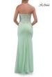 Picture of: Strapless Corset Gown with High Slit and Ruched Jersey Skirt in Sage, Style: 33465, Detail Picture 27