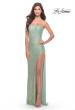 Picture of: Beaded Lace Strapless Dress with Modified Sweetheart Neckline in Sage, Style: 31355, Detail Picture 1