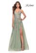 Picture of: Tulle Prom Dress with Lace Detail in Sage, Style: 31503, Detail Picture 1