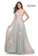 Picture of: A-Line Tulle Prom Dress with Scattered Lace Applique in Sage, Style: 31939, Detail Picture 1