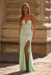 Picture of: Strapless Net Jersey Prom Dress with Unique Rhinestones in Sage , Style 32774, Detail Picture 1