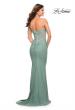 Picture of: Sweetheart Strapless Dress with Illusion Lace Bodice in Sage, Style: 30750, Detail Picture 2