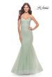 Picture of: Rhinestone Mermaid Prom Dress with Sweetheart Neckline in Sage, Style: 31285, Detail Picture 2