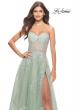 Picture of: Tulle A-Line Gown with Beautiful Lace Applique in Sage, Style: 31577, Detail Picture 2
