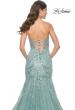 Picture of: Unique Beaded Sequin Print Mermaid Prom Dress in Sage, Style: 32053, Detail Picture 2