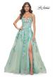 Picture of: Gorgeous Sequin Floral Lace Applique A-Line Tulle Sage Prom Dress in Sage, Style: 32347, Detail Picture 2