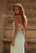 Picture of: Strapless Net Jersey Prom Dress with Unique Rhinestones in Sage , Style 32774, Detail Picture 2
