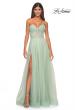 Picture of: Sweetheart Tulle and Rhinestone Prom Dress with Illusion Detail in Sage, Style: 31997, Detail Picture 3