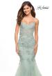 Picture of: Stunning Mermaid Tulle and Jeweled Lace Dress in Sage, Style: 30621, Detail Picture 4