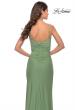 Picture of: Long Ruched Jersey Gown with V Neckline in Sage, Style: 31107, Detail Picture 4