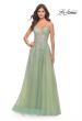 Picture of: Tulle A-Line Gown with Pretty Lace Applique Details in Sage, Style: 31393, Detail Picture 4