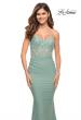 Picture of: Sweetheart Strapless Dress with Illusion Lace Bodice in Sage, Style: 30750, Detail Picture 5