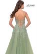 Picture of: Tulle A-Line Gown with Pretty Lace Applique Details in Sage, Style: 31393, Detail Picture 5