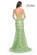 Picture of: Print Sequin Mermaid Dress with Lace Up Back in Sage, Style: 31865, Detail Picture 5