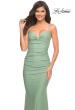 Picture of: Stunning Luxe Jersey Dress with Deep V Neckline in Green, Style: 30484, Detail Picture 7