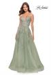 Picture of: Tulle Prom Dress with Lace Detail in Sage, Style: 31503, Detail Picture 7